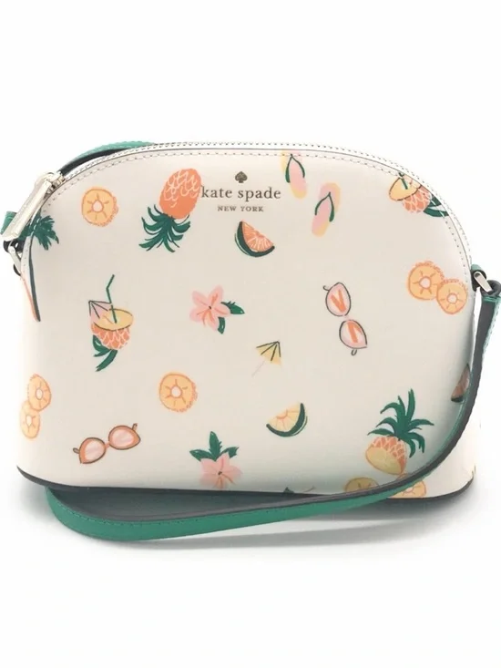 kate spade Cream Tropical Pool Party toss multi small dome Crossbody 960 L38 - Picture 1 of 11